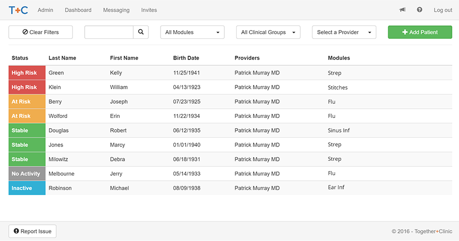 UrgiTRAX Dashboard